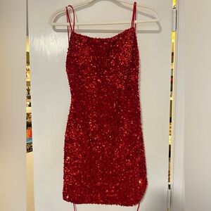 Sherri hill red homecoming dress